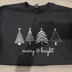 Black Merry & Bright Sweatshirt